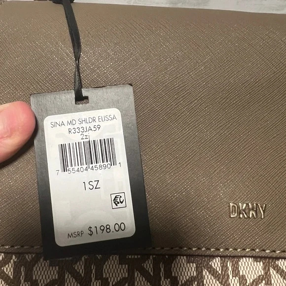 DKNY Brown Crossbody Bag with Chain Strap - Picture 5 of 10